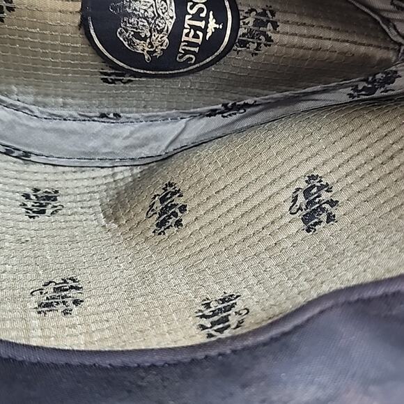 Vintage Stetson Fedora Hat Men's 6-3/4 Gray Houndstooth - Picture 9 of 9